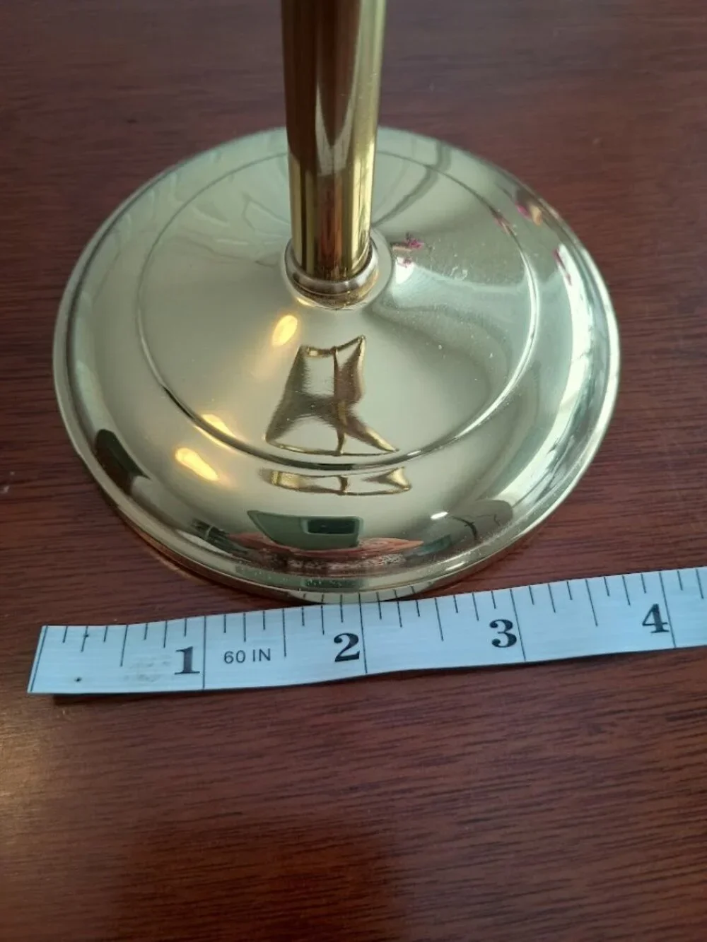 Polder Brass Colored Countertop Double Ring Towel Holder